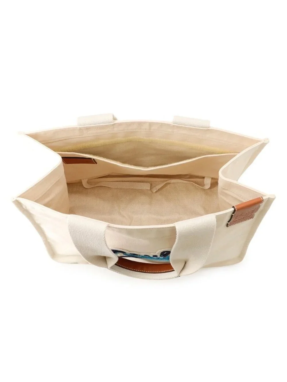 Loewe Tote Paula's Ibiza Canvas Leather